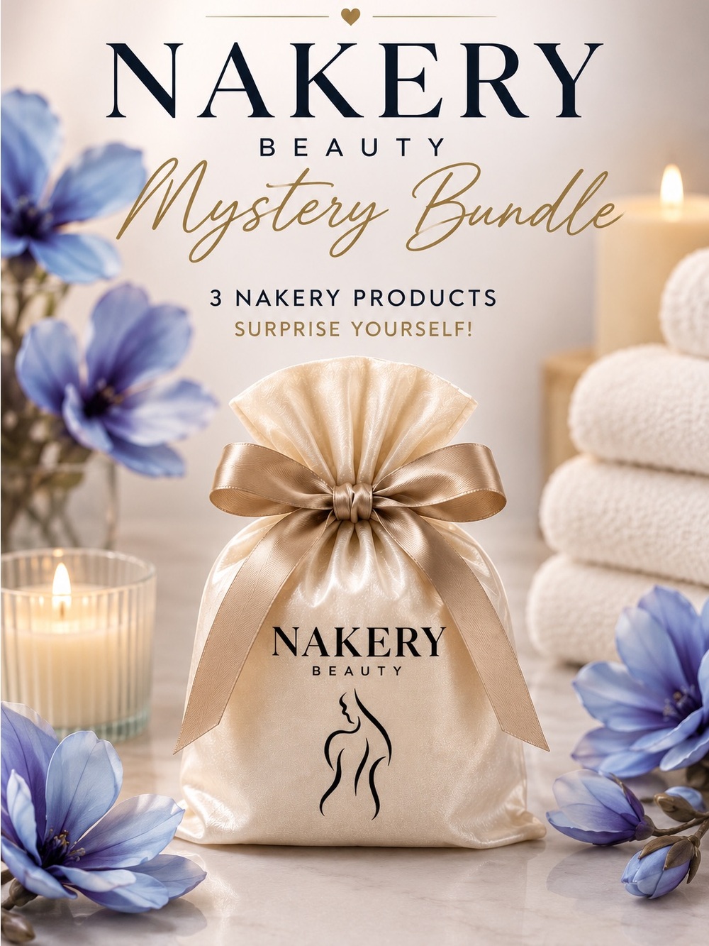 NAKERY Beauty Mystery Bundle – 3 Products | $90+ Retail